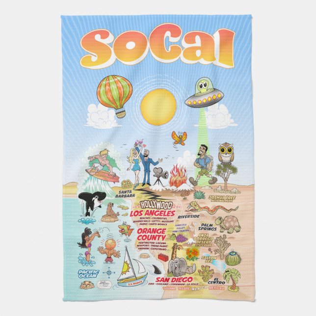 Serviette d'été éternelle de Californie (Vertical)