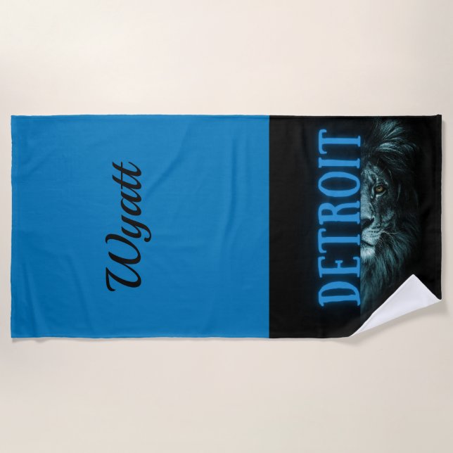 Serviette Detroit Beach cadeau personnalisé (Devant)