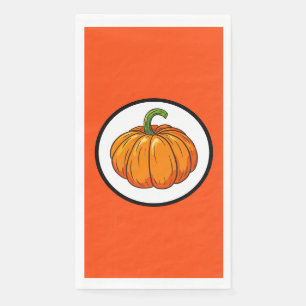 Serviette d'hôte en papier citrouille
