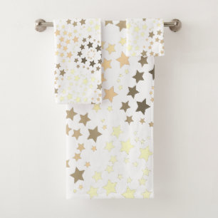 Serviette D'Impression Étoile En Blanc