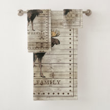 Serviette d'orignal en bois rustique