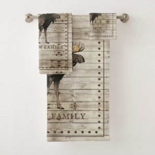 Serviette d'orignal en bois rustique
