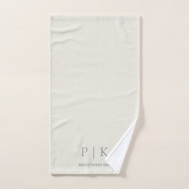 Serviette Douce Monogramme Nom Personnalisé (Serviette à main)