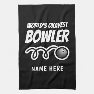 Serviette drôle de boule de bowling pour le