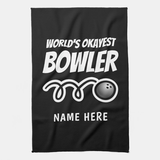 Serviette drôle de boule de bowling pour le (Vertical)