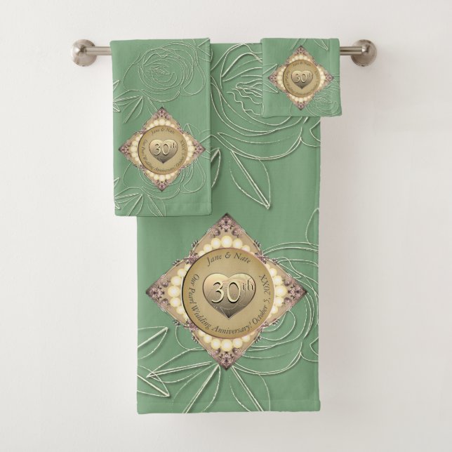 Serviette du 30e/12e anniversaire de la Perle (En situation)