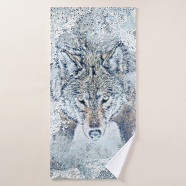 Serviette du loup de neige (Serviette de bain)