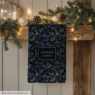 Serviette élégante Navy Gold personnalisée Cuisine