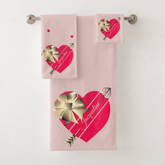 Serviette en bronze rose de Valentine (En situation)