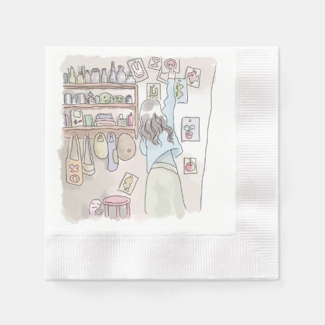 SERVIETTE EN PAPIER さにしなじ (Devant)