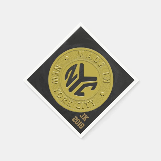 Serviette En Papier 06of12 New York Jeton serviettes à thème (Coin)