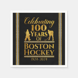 Serviette En Papier 100 Ans De Hockey À Boston