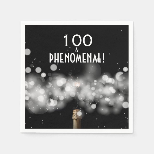 Serviette En Papier 100 et Phenomenal Champagne Party Napkins (Devant)