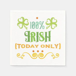 Serviette En Papier 100% Irish Today Word Art