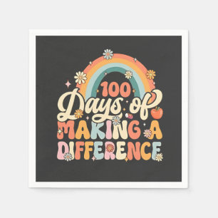 Serviette En Papier 100 jours de faire la différence Enseignement Arc-