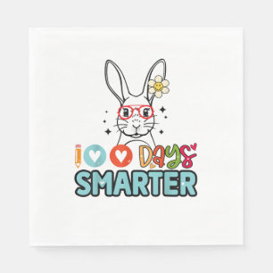 Serviette En Papier 100 Jours Filles Plus Intelligentes Mignonne Lapin