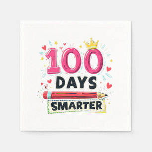 Serviette En Papier 100 jours plus intelligents Jours d'école Professe