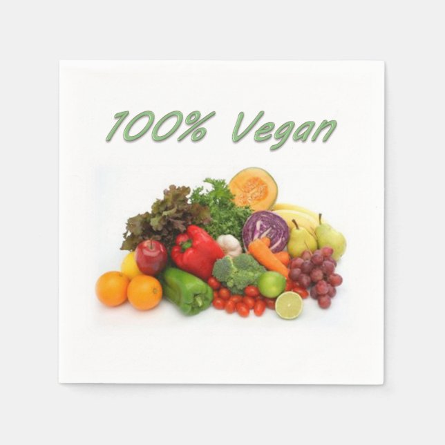 Serviette En Papier 100% Vegan Papier serviettes (Devant)