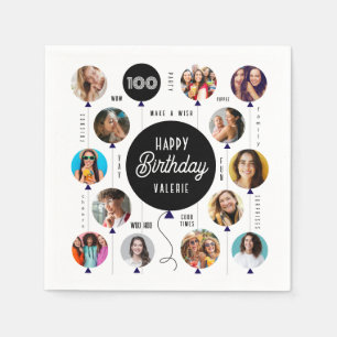 Serviette En Papier 100e anniversaire Ballons photo