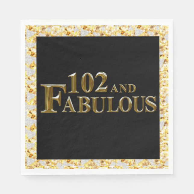 Serviette En Papier 102e anniversaire  (Devant)
