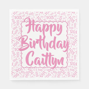 Serviette En Papier 105 Anniversaire Nombre Aléatoire Motif Saint Jacq