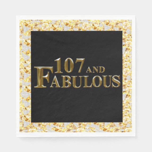 Serviette En Papier 107e anniversaire  (Devant)