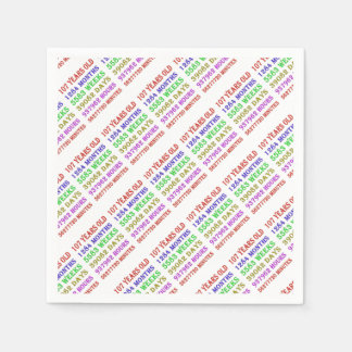 Serviette En Papier 107e anniversaire Jalons
