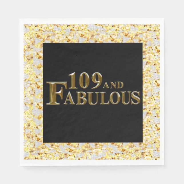 Serviette En Papier 109 Anniversaire  (Devant)