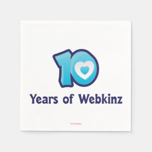 Serviette En Papier 10 ans de logo de Webkinz