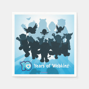 Serviette En Papier 10 ans de silhouette de Webkinz