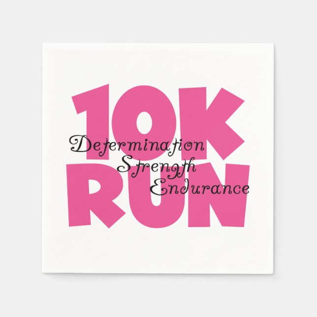 Serviette En Papier 10K Run Sport Rose (Devant)