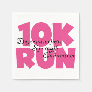 Serviette En Papier 10K Run Sport Rose