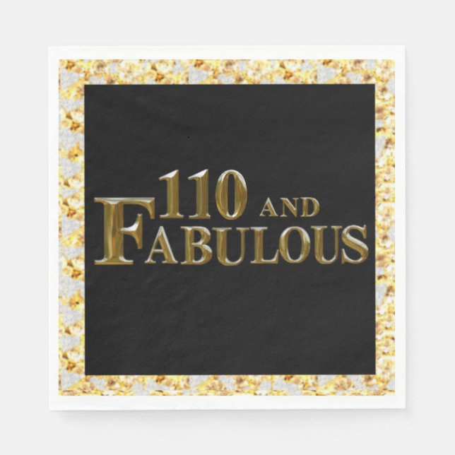 Serviette En Papier 110 Anniversaire  (Devant)