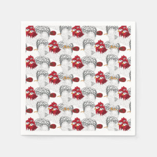 Serviette En Papier 12 Jours de Noël 3 poules françaises