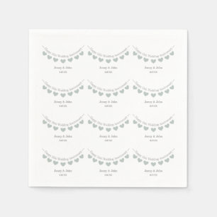 Serviette En Papier 12e anniversaire mariage de soie conception de bun
