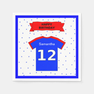 Serviette En Papier 12e anniversaire nom personnalisé
