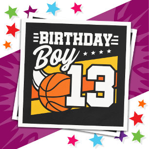 Serviette En Papier 13 ans Basketball Party 13e anniversaire garçon