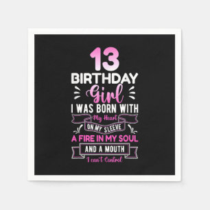 Serviette En Papier 13e anniversaire 13 ans filles amusant adolescent