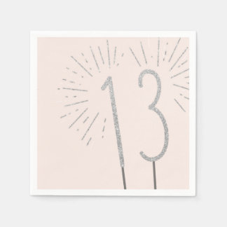 Serviette En Papier 13e anniversaire Sparkler serviettes