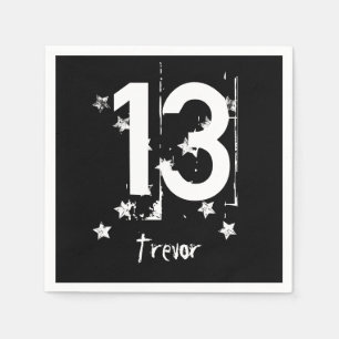 Serviette En Papier 13ème Style grunge de l'adolescence d'anniversair