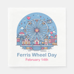 Serviette En Papier 14 février Journée de la grande roue
