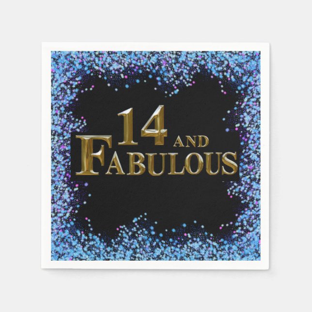 Serviette En Papier 14e anniversaire  (Devant)