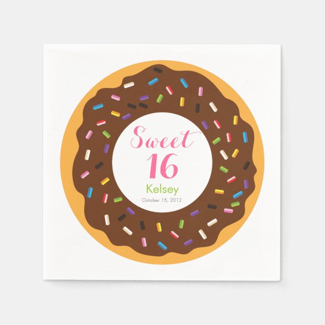 Serviette En Papier 16 Donut doux (Devant)