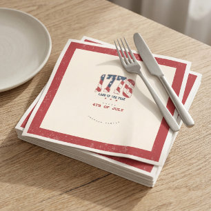 Serviette En Papier 1776 4 juillet Jour de l'Indépendance Patriotique