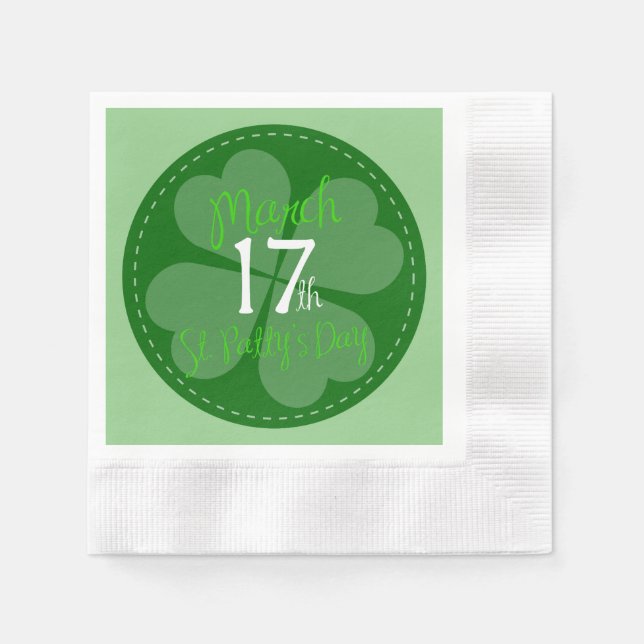 Serviette En Papier 17 mars Fête de la Saint-Patty (Devant)