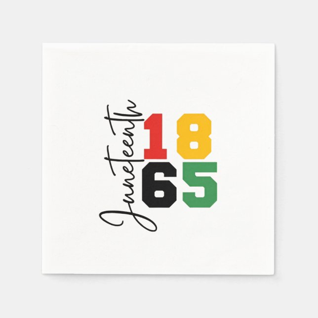 Serviette En Papier 1865 Le Véritable Jour de l'Indépendance (Devant)