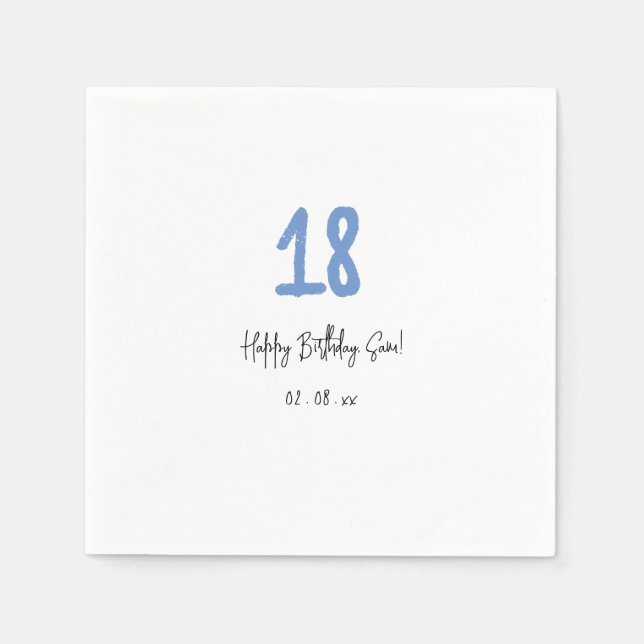 Serviette En Papier 18 ans (Devant)