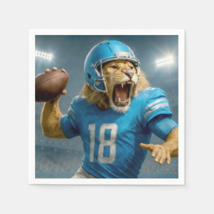 Serviette En Papier #18 Joueur de football Lion