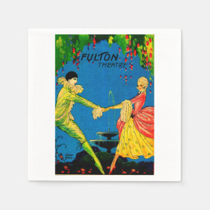 Serviette En Papier 1927 Le programme Fulton Theatre couvre l'art