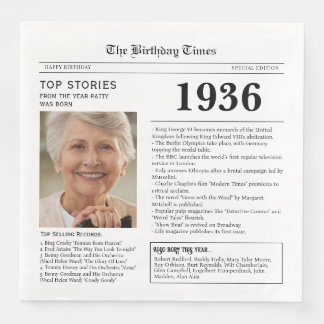 Serviette En Papier 1936 Newspaper Birthday Paper Napkin